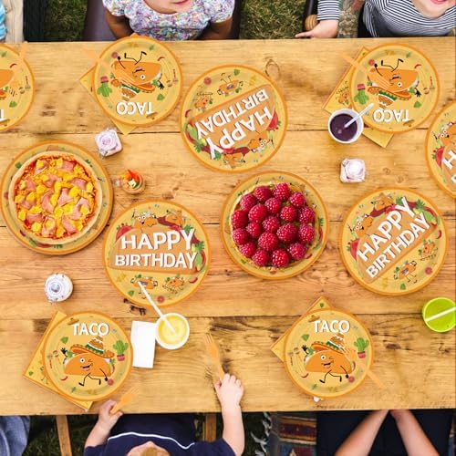 96Pcs Mexican Themed Taco Birthday Party Decorations, Serve 24 - Image 7