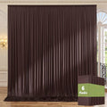 30ft x 10ft Wrinkle Free Brown Backdrop Curtain for Parties, Thick Polyester Photo Backdrop Drapes 6 Panels for Weddings Birthday Party Background Photoshoot Home Decor by ENJOYYOURPARTY