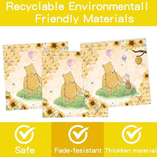 139 PCS Birthday Decorations All-in-One Tableware Kit with Banner, Cake Topper, Tablecloth, Plates and Napkins, for Boy First Birthday, Serves 20 Guests (YELLOW) - Image 3