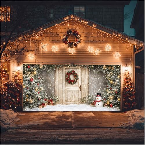 HOMETITUTE Christmas Entryway Garage Door Cover Banner 13x6ft Canvas - Image 5