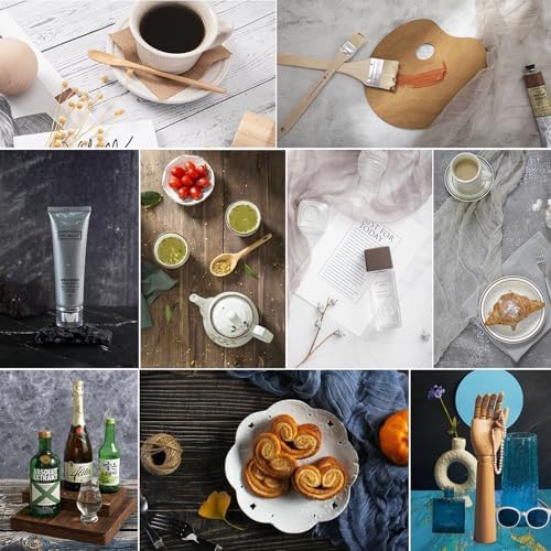 Photography Backdrops Product Photo Background：Small Product Photoshoot Paper kit for Food Jewelry Picture. (Textured 22X 34inch 7pcs/14-color) - Image 3