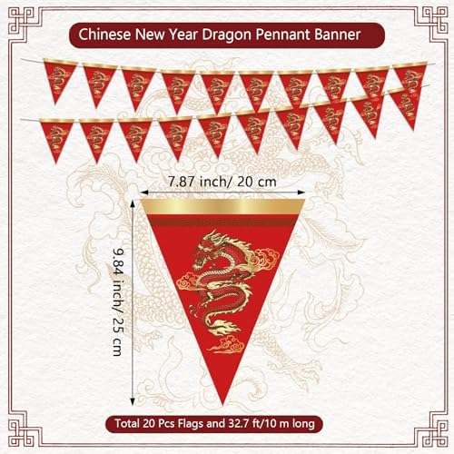 party greeting 28 Pcs Hibachi Party Decorations Asian Chinese Japanese Party Supplies Includes 15 Pcs Chinese Paper Lanterns 12 Pcs Japanese Folding Fans 32.8 Ft Chinese New Year Dragon Pennant Banner - Image 4