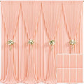 8 Panels Peach Backdrop Curtain for Parties Wedding Wrinkle Free Peach Photo Curtains Backdrop Drapes Fabric Decoration for Baby Shower Birthday Party 40ft(W) x 10ft(H) by Tao-GePartyDecorations