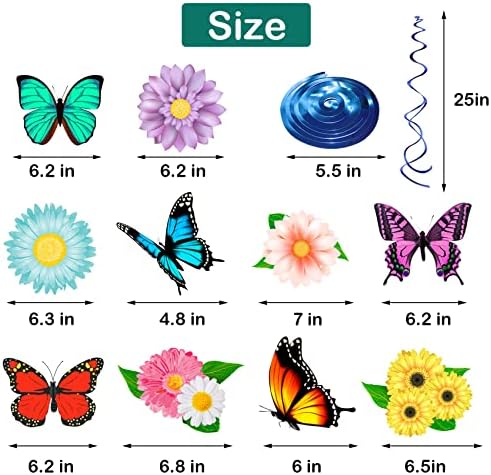 HADDIY Flower Butterfly Decorations for Birthday Party Classroom Office - Image 3