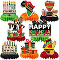 JULMELON 8Pcs Kwanzaa Table Decorations, Honeycomb Centerpiece Toppers by JULMELON