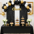 Sequin Backdrop 6x8FT Black Halloween Background Glitter Sequin Fabric by QueenDream