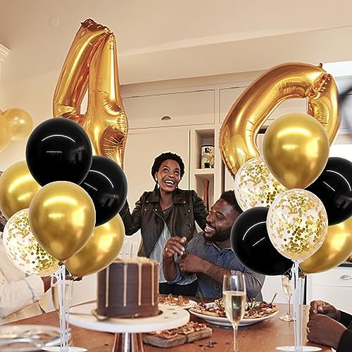 TONIFUL 4 Set Black Gold Balloon Stand Balloon Centerpieces for Table - Image 6