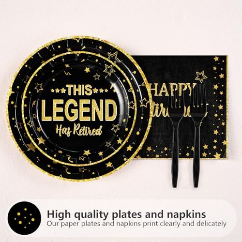 Greencian 96 Pcs Retirement Party Decorations Serves 24 - Image 2