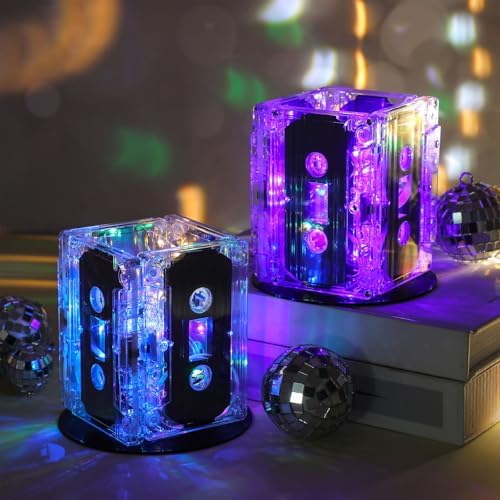 Halloscume 6 Sets 90s Party Decorations Neon Disco Cassette Tape - Image 5