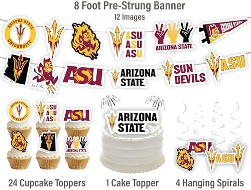 ASU Graduation Decorations, Arizona State Party Supplies & Decor 42 Pcs - Image 3