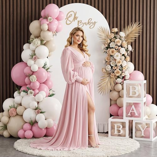Baby Shower Girl Decorations, 6.6FT Pink Balloon Arch Kit - Image 2