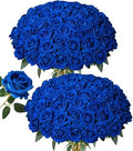 50 PCS Blue Roses Artificial Flowers, Fake Roses with Long Stem Realistic Silk Roses for DIY Wedding Bouquets Tables Centerpieces Arrangements Baby Shower Birthday Home Decor Christmas Gift for Her by HyeFloraartificialflowers