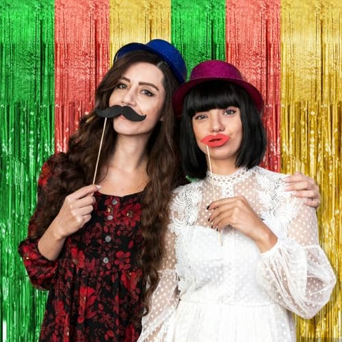 10 Pack Hawaii Backdrop Party Decorations Tinsel Curtain Summer Party Streamer Foil Fringe Birthday Decorations Photo Booth Vibrant Theme Christmas Beach Baby Shower Graduation Decor - Image 5