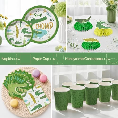 167pcs Alligator Birthday Decorations Tableware Set, for 20 Guests - Image 5
