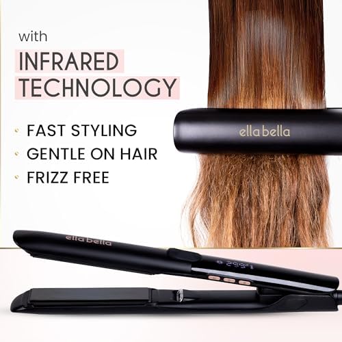 ELLA BELLA® Titanium Flat Iron Hair Straightener Slim with Infrared - Image 4