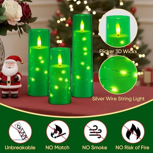 Raycare 9 Pcs Flameless Battery Operated Pillar Candles with Remote Timer - Image 7