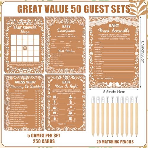 Patelai 321 Pcs Baby Shower Games Supplies, Baby - Image 3