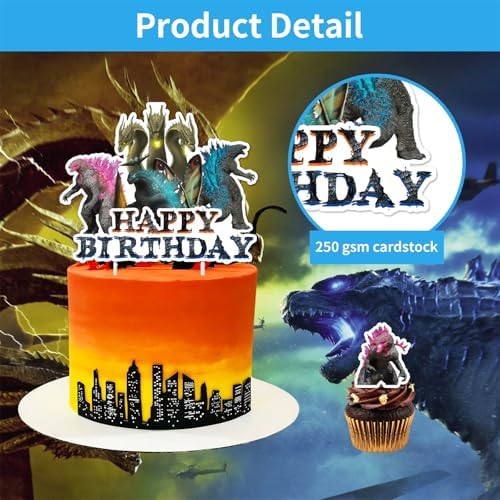13PCS Cake Toppers, Cupcake Toppers Happy Birthday Cake Topper Set Party Supplies Party Decorations. (Decor 8) - Image 4