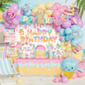 286pcs Fexivo Ice Cream Birthday Party Decorations, All-in-1 Set, 25 Guests by Unknown
