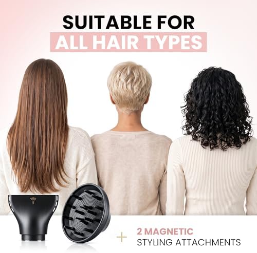 ELLA BELLA® Ionic Hair Dryer (Foldable) with Diffuser, Perfect for Travel - Image 6