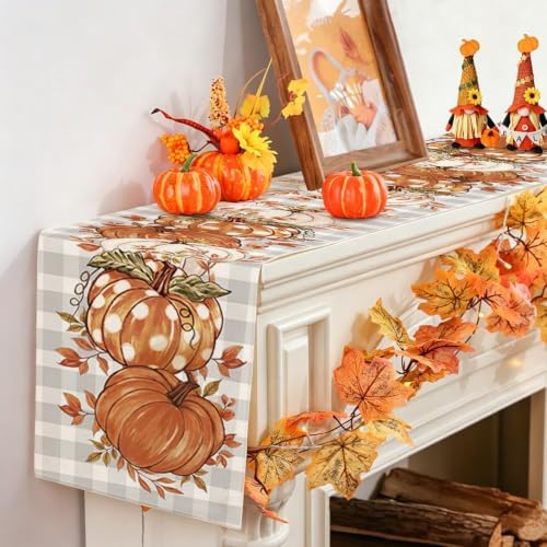 RABUSOFA Fall Table Runner 13x72 Inch Fall Decorations for Home - Image 5