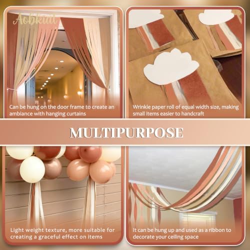 AOBKIAT Fall Party Streamers Decorations for Baby Shower,Crepe Paper - Image 3