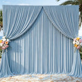 20x10ft Dusty Blue Backdrop Curtain Panels for Parties - Wrinkle Free Polyester Photo Curtain Backdrop Wedding Back Drop Fabric Drapes for Party Decorations Background for Photography by WishCare
