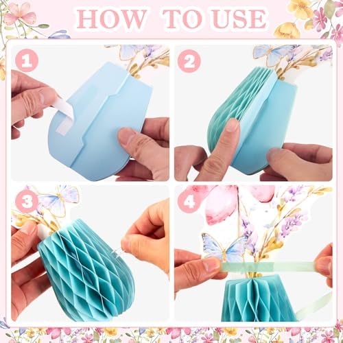 SUNBEAUTY Wildflower Baby Shower Table Decorations Wild Flowers Honeycomb Centerpieces for Garden Baby Shower Spring Floral Table - Image 4