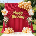 Red Backdrop Curtains 30ftx8ft Christmas Polyester Photo Drapes by SoarDream