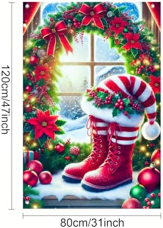BlissYard Christmas Window Banner 31x47 Inch Polyester - Image 3