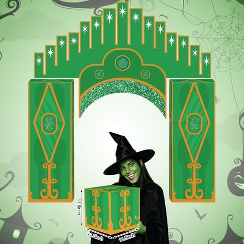 Bucherry 7 Pcs Emerald Cardboard Castle Wizard Trunk or Treat Car Decor Kit - Image 2