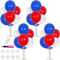 TONIFUL 4 Set Blue Red White Balloon Centerpiece for Table Balloons Stand by TONIFUL