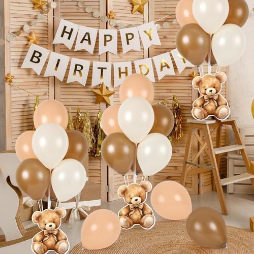 6 Sets Balloon Stand Kit for Table Bear Baby Shower Centerpieces with Balloon Baby Shower Decor for Bear Theme Gender Reveal Birthday Party Table Decorations Supplies - Image 2