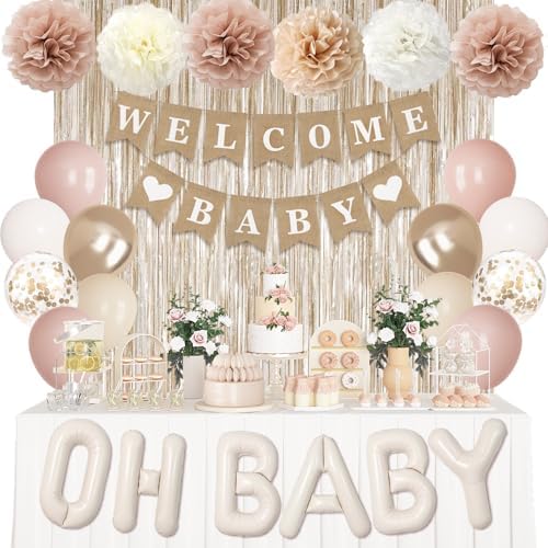 Ouddy Party Champagne Gold Boho Baby Shower Decorations for Boys Girls by OuddyParty