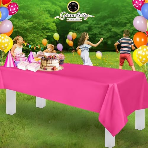 Grandipity Plastic Table Cloth Disposable 12 Pack 54” x 108” Rectangle - Image 6