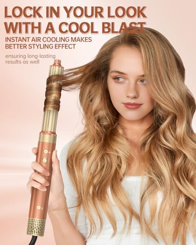 [Dual Voltage] webeauty 6 in 1 Hot Air Styler, High-Speed Negative Ionic Hair Dryer with Auto Curlers, Professional Blow Dryer Brush, Diffuser, Volumizer Multiple Styling, No Heat Damage - Image 6