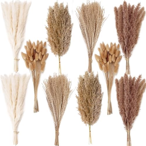 220 PCS Dried Flower Bouquet – Pampas Grass, Floral Decor for Home, Wedding, and Boho Style | Perfect for Vases, Fall, Spring, Summer, and Winter Arrangements by ANPROOR