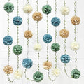 Sage Green Dusty Blue Khaki Beige Tissue Paper Flowers Pom Pom with Leaf Ribbon Hanging Garland Streamer for Birthday Wedding Shower Engagement Silly Goose Themed Party Decorations Supplies by pinkblume