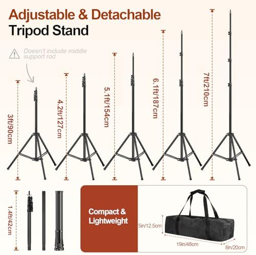 Backdrop Stand Kit 10x7ft(WxH) for Party Photography Weddings - Image 5