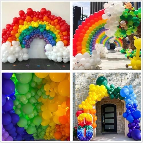 160 Pack Latex Balloons 12 Inch Rainbow Balloons 10 Kinds Colors Multicolor Bulk Balloons for Birthday Baby Shower Wedding Family Party - Image 7
