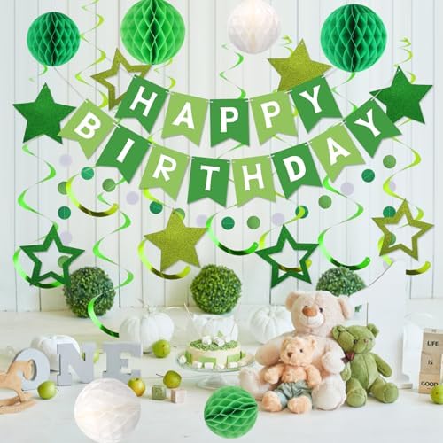 meowtastic Birthday Decorations Happy Birthday Banner with Honeycomb Balls - Image 2