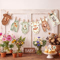 Frienda Woodland Baby Shower Banner Gender Neutral Sage Green Bodysuit Set by Frienda