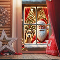 BlissYard Santa Claus Reindeer Christmas Window Banner 31x47 by BlissYard