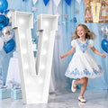 Pooqla 4 FT Marquee Letters, Light Up Letter V, Cool White and Warm White by Pooqla