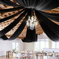 6 Panels 5ft(W) x 20ft(L) Black Ceiling Drapes for Halloween Parties by PartyVillage