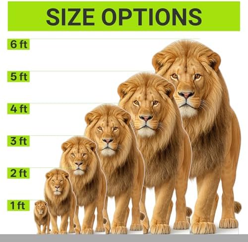 Lion 3FT Life Size Cardboard Cutout, 1 PC - Image 2