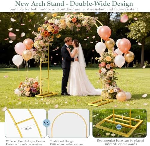 WellSign Wedding Arch 6.6FTx3.5FT Garden Trellis for Climbing Plants - Image 5