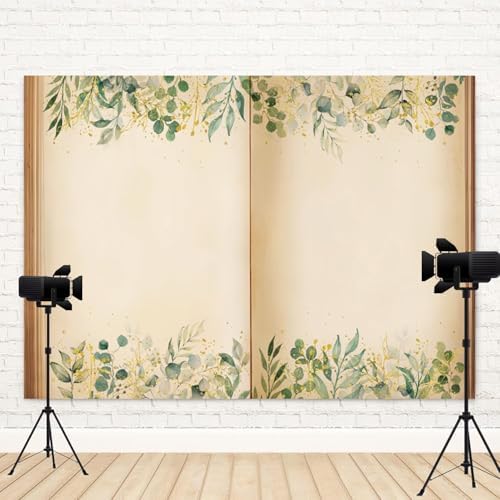 20x10ft Fairy Tale Books Backdrop Once Upon a Time Storybook Photography Background Green Leaves Foliage Old Open Magic Book Romantic Wedding Decorations Birthday Baby Shower Photo Booth Prop - Image 4