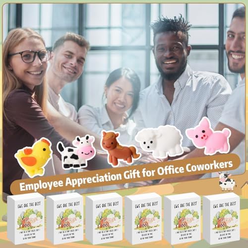 50 Sets Positive Gifts Farm Animal Birthday Party Favors with Support Boxes - Image 7