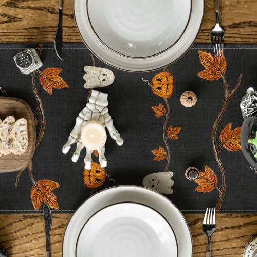 Artoid Mode 210 GSM Halloween Table Runner Home Party Decor 13x72 Inch - Image 3